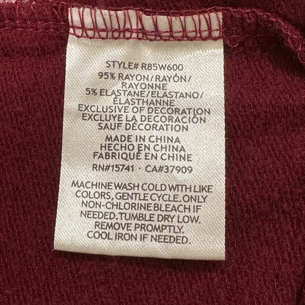 Magnolia Homebody Hoodie‎ Womens Medium Burgundy Homebody Sweatshirt Soft Cozy